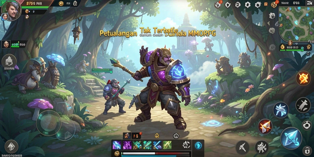Screenshot dari gameplay MMORPG yang menarik di 8768.