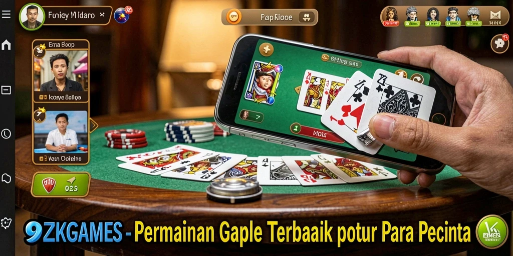 Tangkapan layar gameplay seru dari 9ZKGAMES, aplikasi Gaple terbaik.