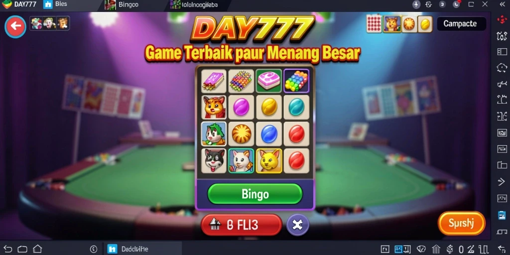 Tampilan gameplay seru dari Bingo dalam DAY777.
