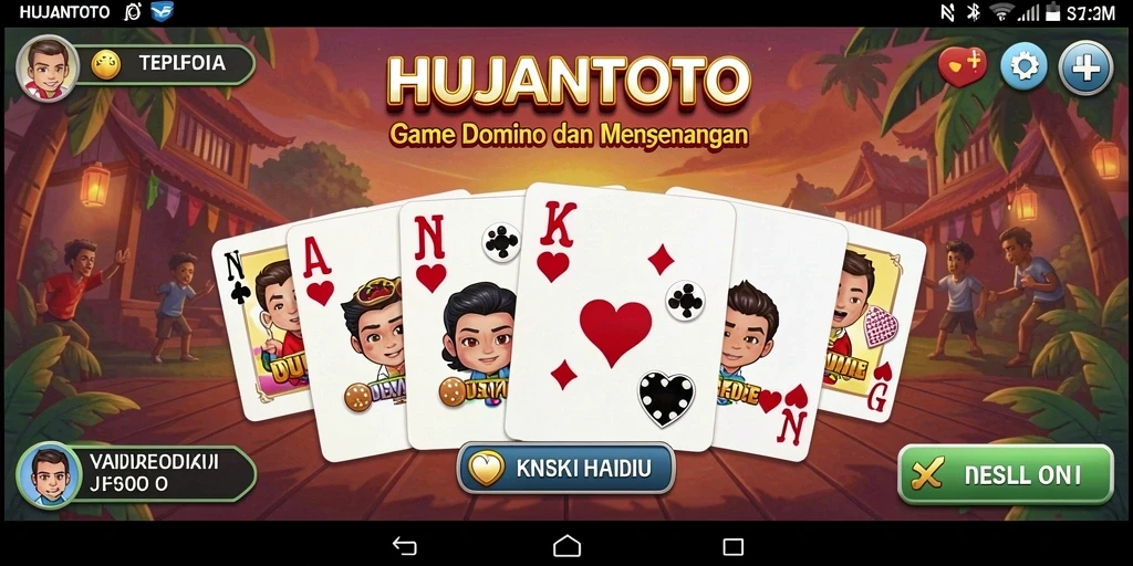 Tampilan gameplay HUJANTOTO yang mengasyikkan dan interaktif.