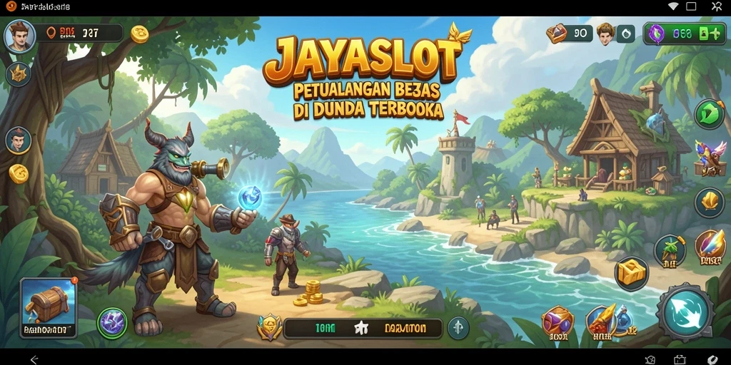 Tangkapan layar gameplay <strong>JAYASLOT</strong> yang menampilkan eksplorasi dunia terbuka yang luas.