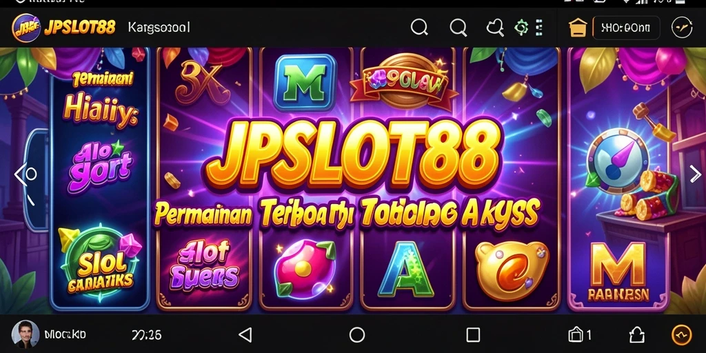 Screenshot JPSLOT88 menunjukkan gameplay slot yang seru dan menghibur.