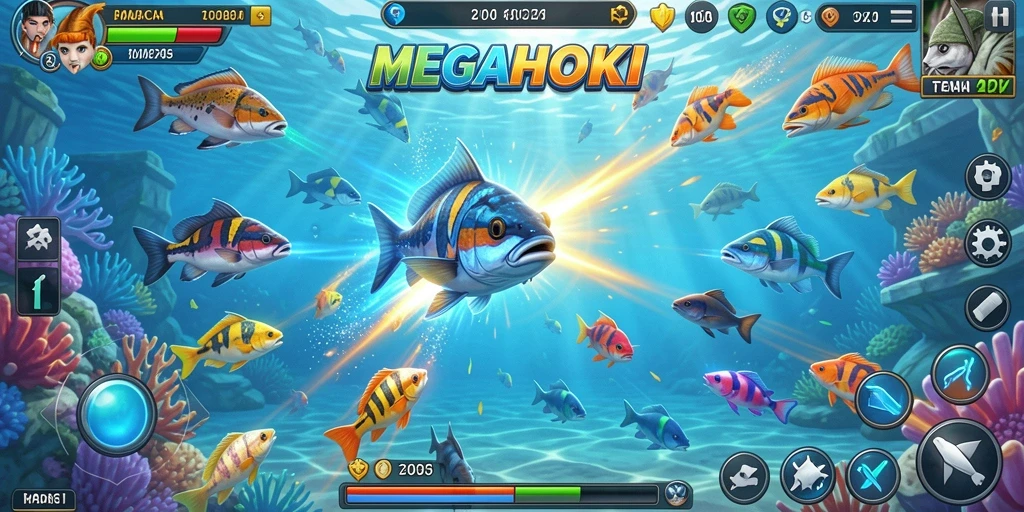 Tangkapan layar gameplay seru di MEGAHOKI
