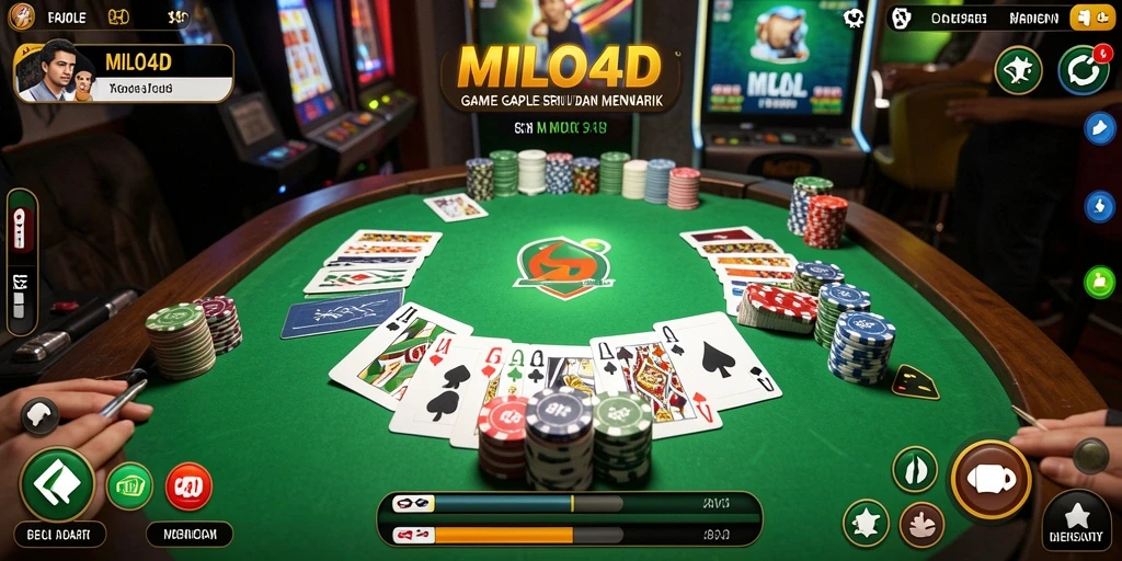 Tampilan gameplay seru dari game Gaple MILO4D.