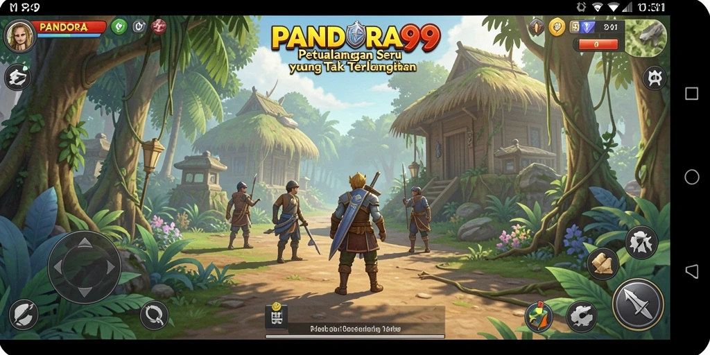 Tampilan gameplay seru di dunia petualangan PANDORA99.
