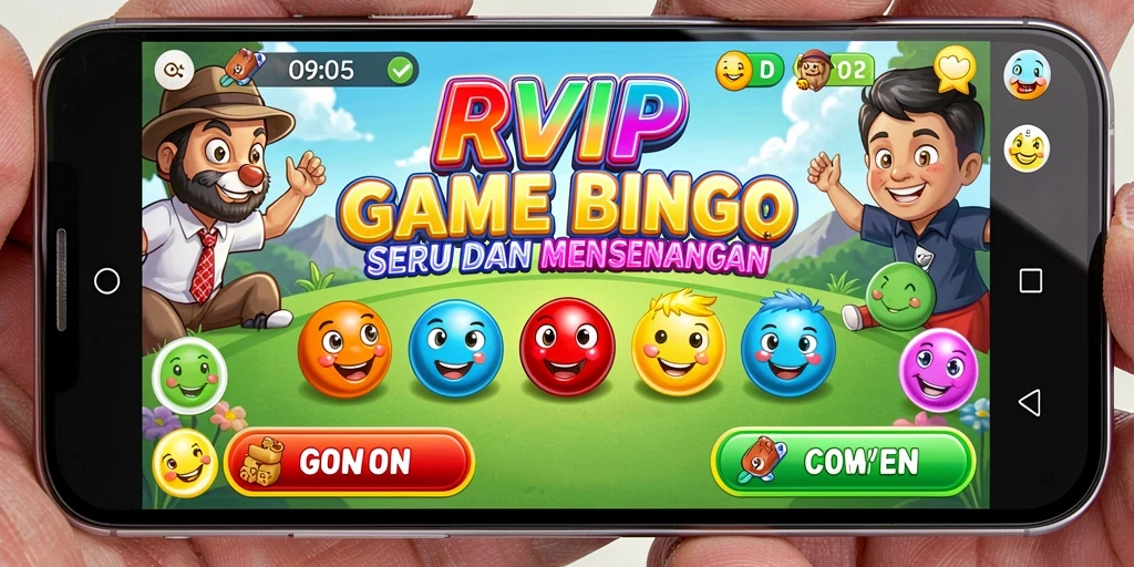 Tampilan gameplay Bingo yang seru dan interaktif di RVIP.