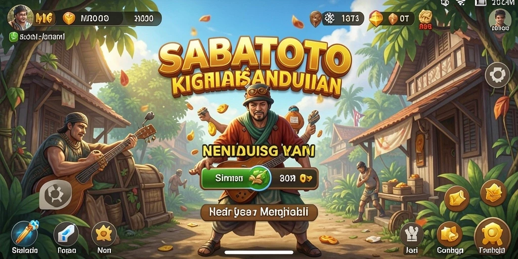 Tampilan gameplay yang menarik dalam SABATOTO dengan karakter beragam.
