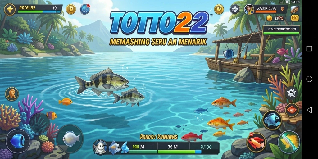 Tampilan gameplay menarik dari TOTO22 dengan aksi memancing seru.